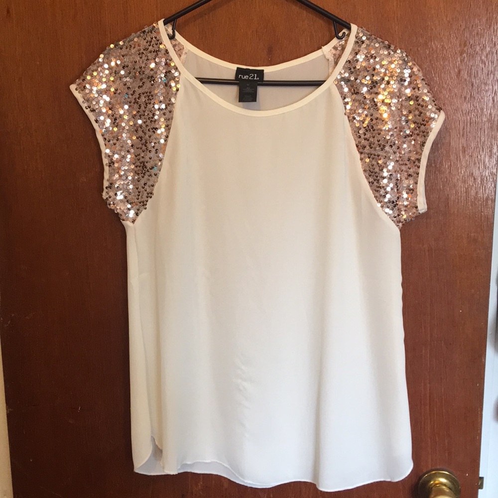 White and gold top